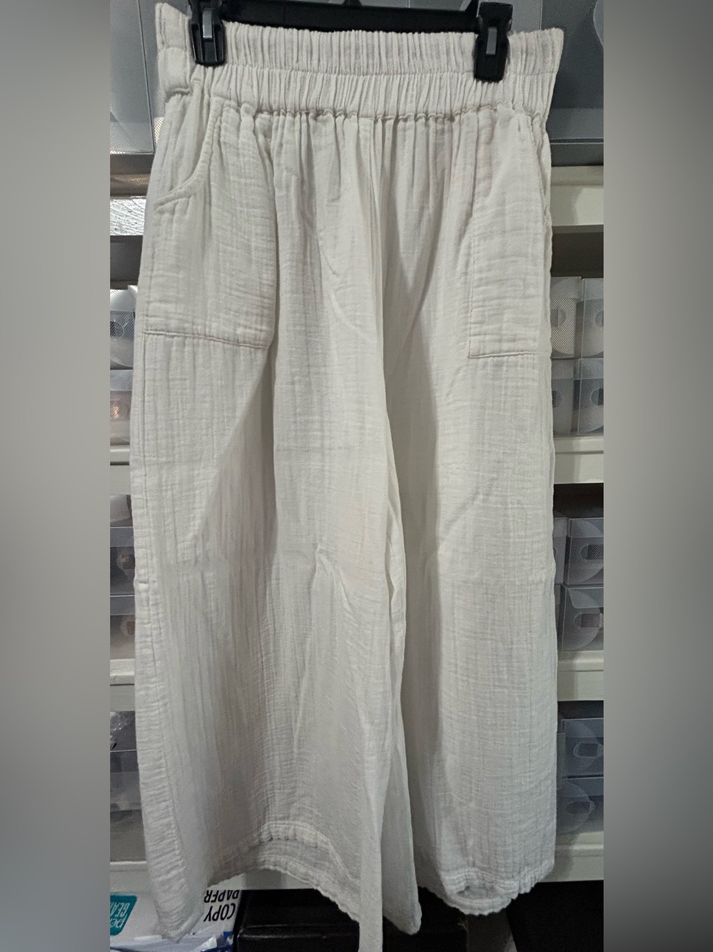 Tulip Women’s Lightweight White Cotton Drawstring Pants